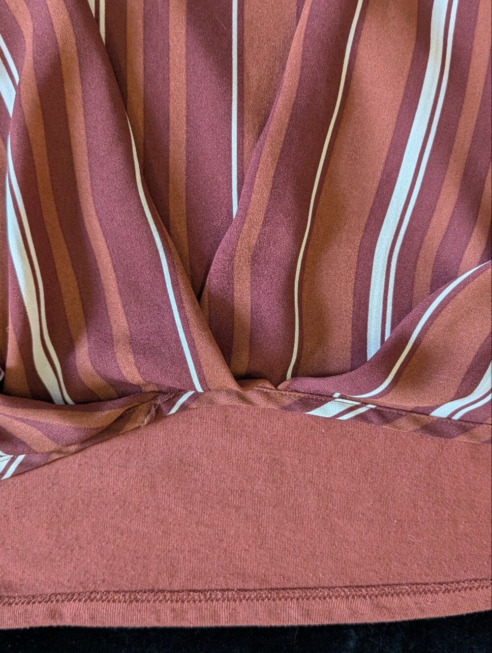 Japanese Brand Striped V-Neck Top - Picture 4 of 4